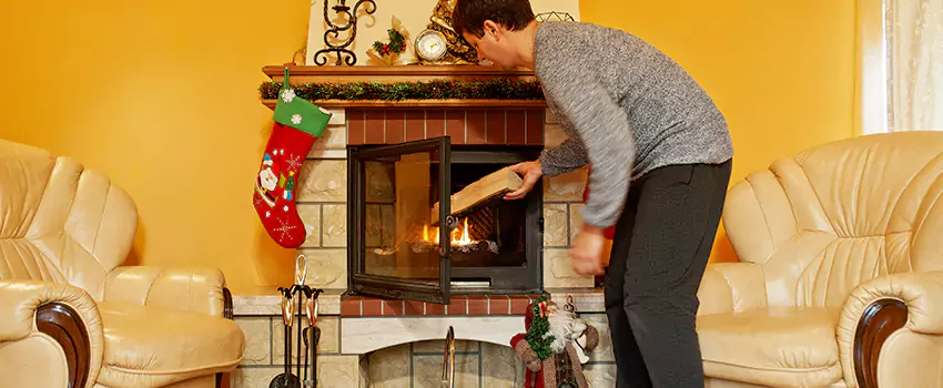 Rusted Metal Fireplace Restoration in Bridgeport, Connecticut